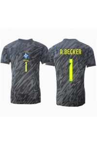 Brasil Alisson Becker #1 Keeper Fotballdrakt Borte Klær Copa America 2024 Korte ermer